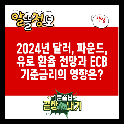 2024년 달러, 파운드, 유로 환율 전망과 ECB 기준금리의 영향은?