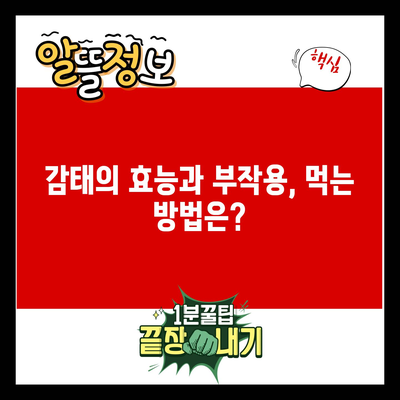 감태의 효능과 부작용, 먹는 방법은?