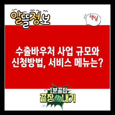 수출바우처 사업 규모와 신청방법, 서비스 메뉴는?