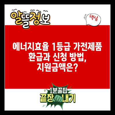 에너지효율 1등급 가전제품 환급과 신청 방법, 지원금액은?