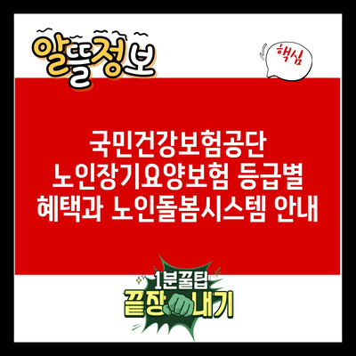 국민건강보험공단 노인장기요양보험 등급별 혜택과 노인돌봄시스템 안내