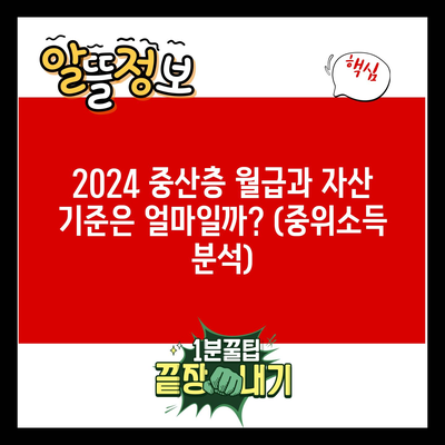 2024 중산층 월급과 자산 기준은 얼마일까? (중위소득 분석)