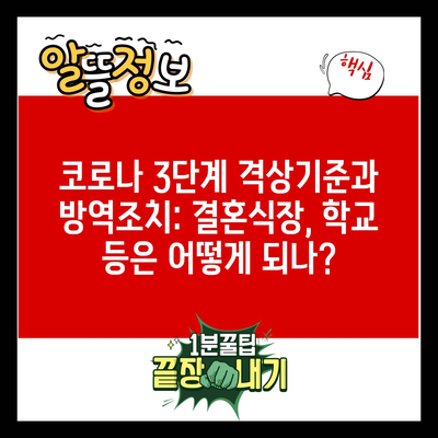 코로나 3단계 격상기준과 방역조치: 결혼식장, 학교 등은 어떻게 되나?