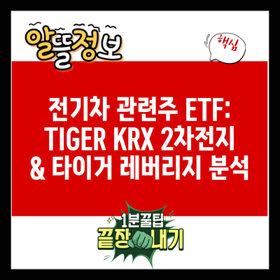 전기차 관련주 ETF: TIGER KRX 2차전지 & 타이거 레버리지 분석